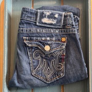 MEK Dark Blue Cropped Jeans